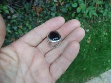 ANCIENNE GRANDE BAGUE CABOCHON   ONYX   SERTIE ARGENT MASSIF  POINCON 925  9 grs