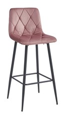 Tabouret NADO - velours rose