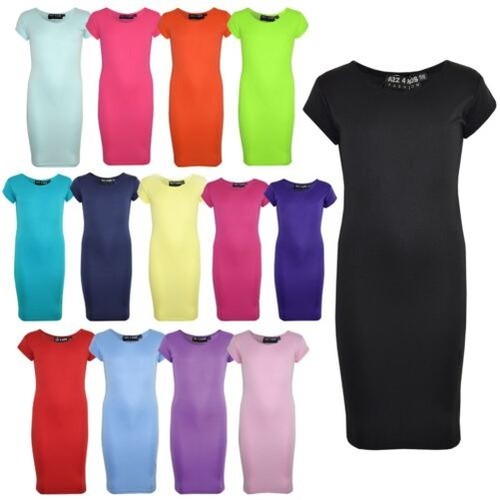 Robe midi unie - midi, a2z