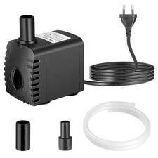 Pompe à eau submersible 8 W 600 l/h AC220-240 V avec 2 buses pour aquarium, é...