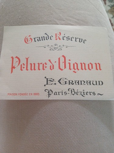 Ancienne étiquette grande - ancienne,