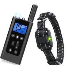 Collier anti aboiement dressage Chien Rechargeable Étanche 800m Bip Lumière