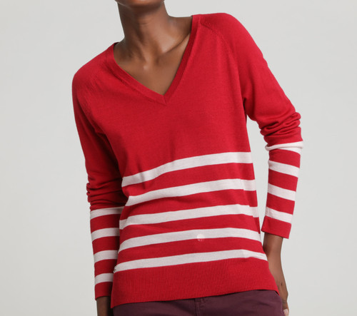 Pull lacoste 100 laine - laine, rayé