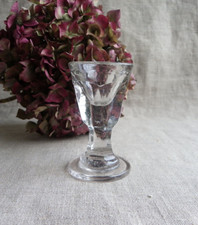 ANCIEN VERRE À LIQUEUR EN VERRE ÉPAIS - VERRE DU PATRON - TROMPE L'OEIL - BISTRO