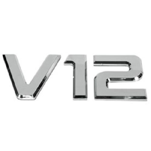 Embleme v12 chrome 3d - 6x,