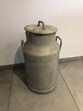 Ancien Grand Bidon de Lait en Aluminium 60 cm de haut
