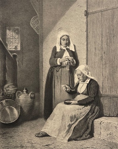Intérieur breton après - breton, d'après