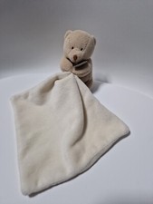 Doudou Et Compagnie peluche ours marron beige mouchoir écru 
