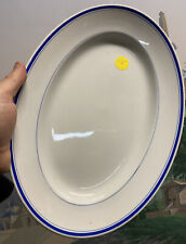 Plat Blanc Faïence Vaisselle Blanche Ancien Bleu Service