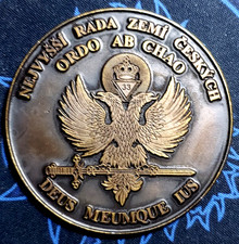Médaille FRANC MACONNERIE tchèque ORDO AB CHAO Prague 6005 L'ordre issu du chaos