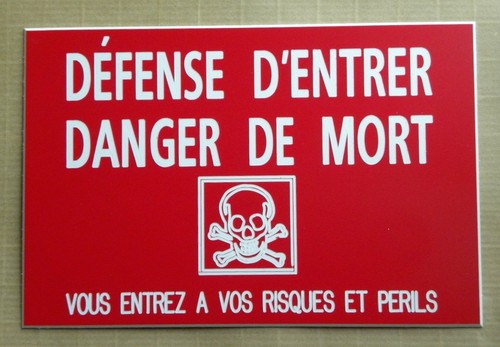 Plaque gravée défense - plaque,