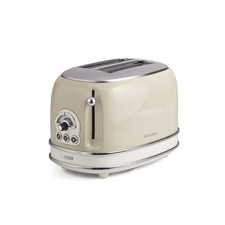 ARIETE Grille-pain 2 fentes 815W Acier Beige Vintage Retro Thermostat 6 position