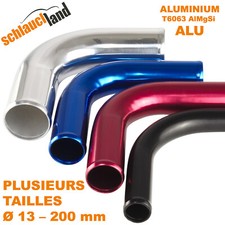 TUBE COUDE 90° Degré ARC ALUMINIUM en Couleur Alu Durite Pipe coloré polie angle