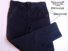 PANTALON NOIR TAPE A L OEIL