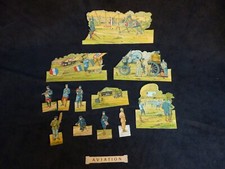 PRO PATRIA  Lot de SOLDATS PAPIER carton  AVIATION  1914-18 recto verso