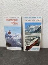 2 Anciennes Brochure Publicitaire Chamonix Téléphérique Mont Blanc Mer De Glace 