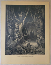 Estampe : Gustave DORE - L'Enfer de Dante. 1963