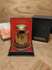 Ronson Briquet De Table 1972 En Forme De Poid Avec Boîte Support Et Garantie