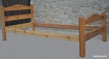 Cadre de Lit en Pin Massif Style Scandinave 80X180 cm