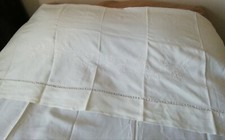Ancien Grand Drap en Coton 