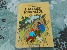 album Tintin "l'affaire Tournesol", édition  originale belge, 1956, état moyen