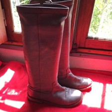 bottes plates cuir gris souple  .t 37 .(T/ D/V) D