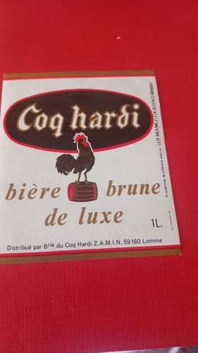 étiquette biere coq hardi - Étiquette,