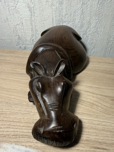 Hippopotame bois dur wengé - hippopotame,