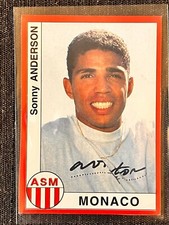 STICKER PANINI FOOT 1995 SONNY ANDERSON MONACO # 193  RECUP REMOVED ROOKIE