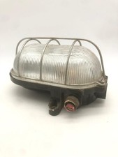 Lanterne murale verre métal extérieur style industriel ancienne