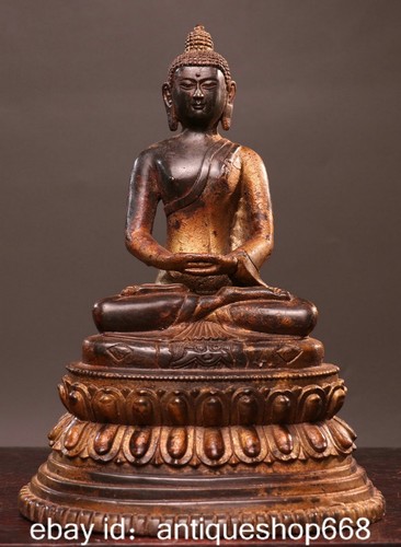 Ancien tibet bronze doré - 9.6",