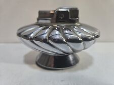 Briquet De Table Ronson Regal Fini Argent Fonctionnel Circa 1950 7763/13