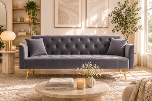 Modern velvet convertible - modern,