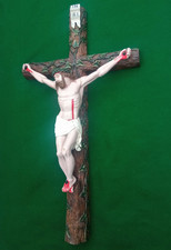 Important crucifix en bois