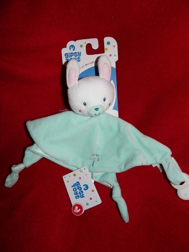 Doudou plat lapin blanc - plat,