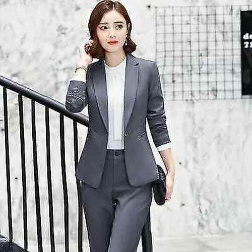 Ensemble tailleur femme gris - tailleur,