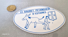 Autocollant Le Baudet Petanqueur d ESTAIRES (Boule/pétanque)