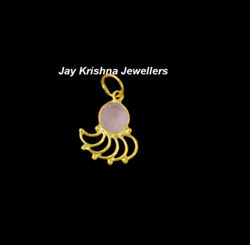 14k massif rose quartz - or,