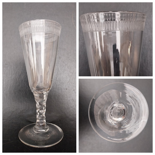 Verre flute cristal 19eme - verre,