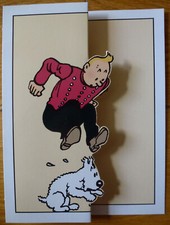 Carte en Relief Pop-Up TINTIN en Groom Tintin en Amérique 12,5x17,5cm