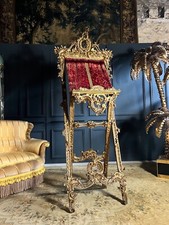 Lutrin Italien Du XIXe En Bois Doré et sculpté Dans Le Goût Du XVIIIe