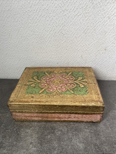 Ancienne boîte bois bijou - bois,