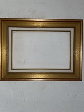 Cadre 6P 41x27 Doré Feuille Or Plein Bois  Massif