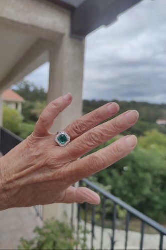 Bague blanc emeraude - ☆,