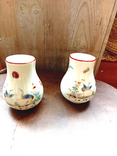 PORCELAINE DE LIMOGE FRANCE SALIERE POIVRIER EDITION LA TISANIERE