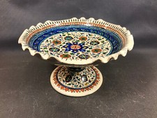 Ancienne coupe à fruit de table en terre vernissée du maghreb ou moyen orient