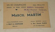 Ancienne CARTE de VISITE Vin