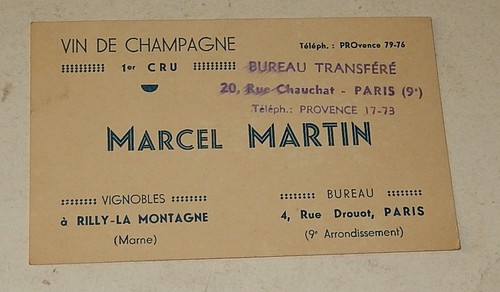 Ancienne carte visite vin - carte,