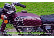 HONDA CB 350 K3 K4 SUPER SPORT 71-73 VIOLET NOIR ACIER RÉSERVOIR ESSENCE + BO...