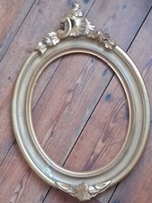 Joli cadre  fronton sculpté style  LOUIS XV  bois doré  pr miroir  portrait 1900